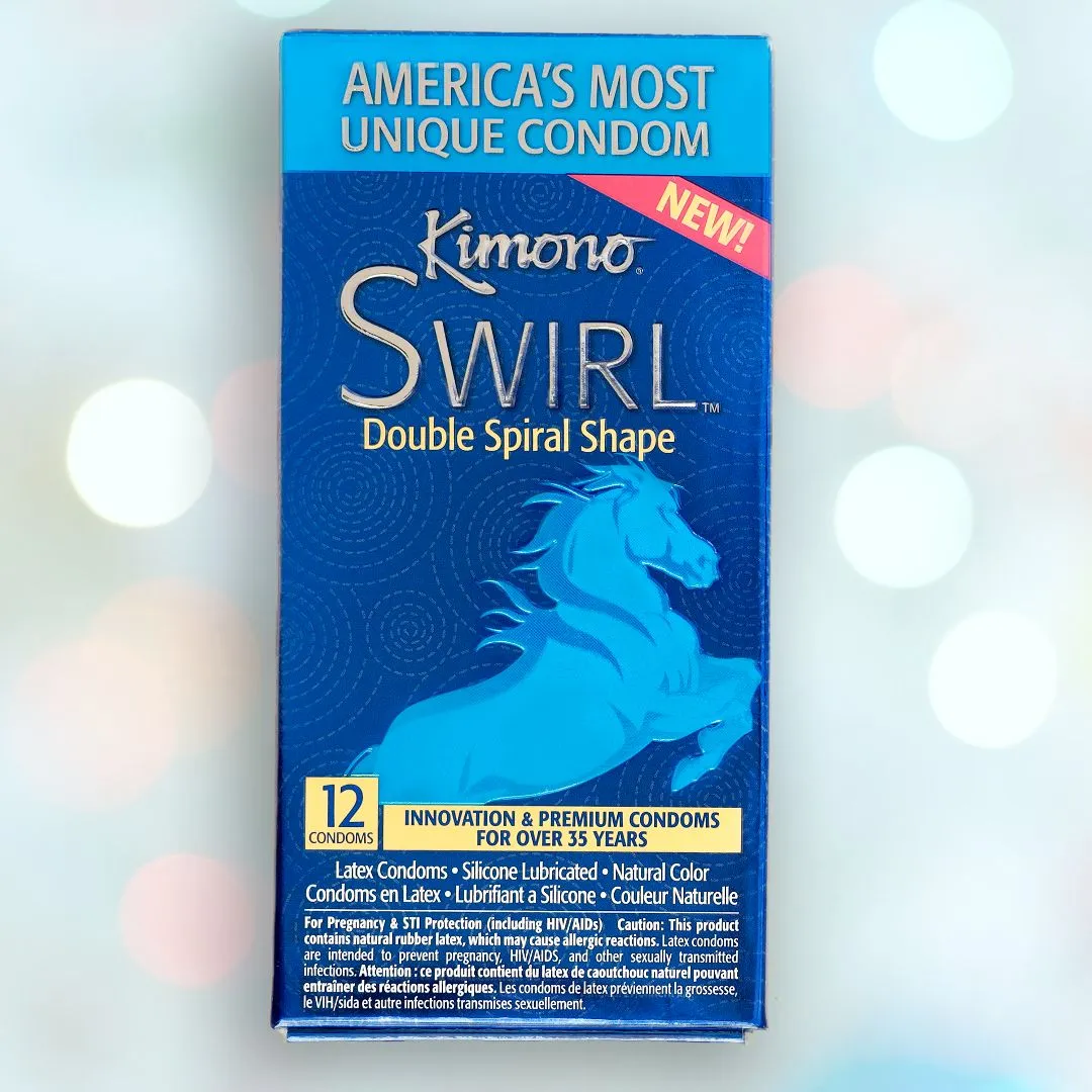 Kimono Swirl Double-Spiral Shape Condoms