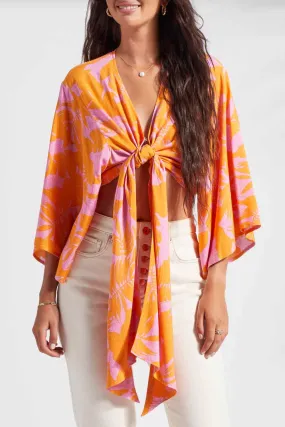 Kimono Top w/ Front Tie - Canary