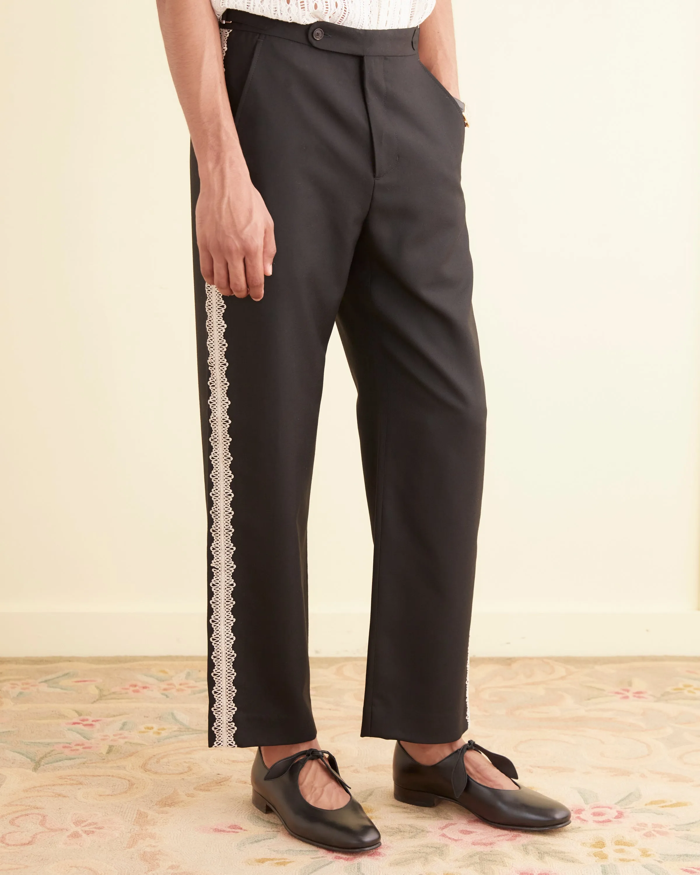 Lacework Side Buckle Trousers