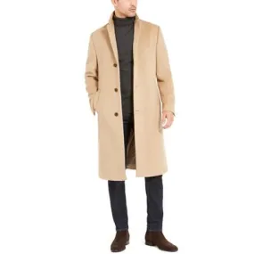 Lauren Ralph Lauren Mens Classic fit Overcoat Coat 38 L Beige Solid