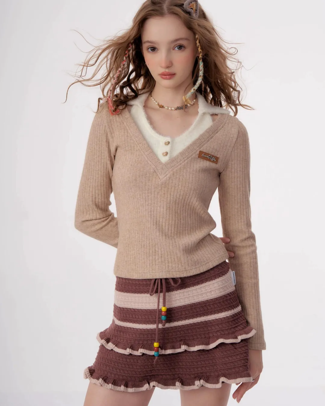 Layer Knitted Set Tops
