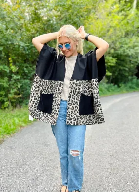 Leopard Pocket Kimono