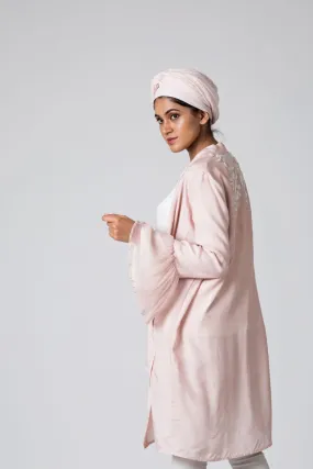 LEYLI Pink Hand Embroidered Kimono