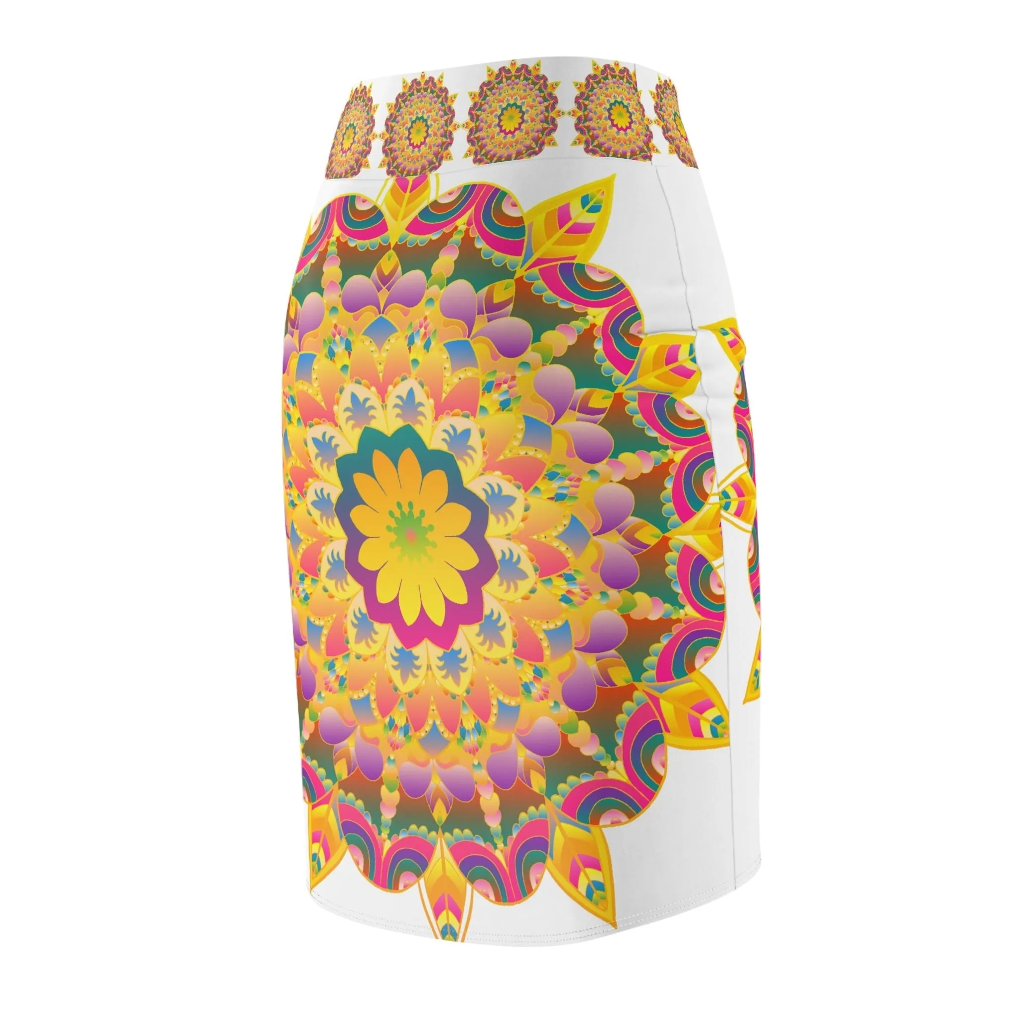 Light Purple Mandala Pencil Skirt