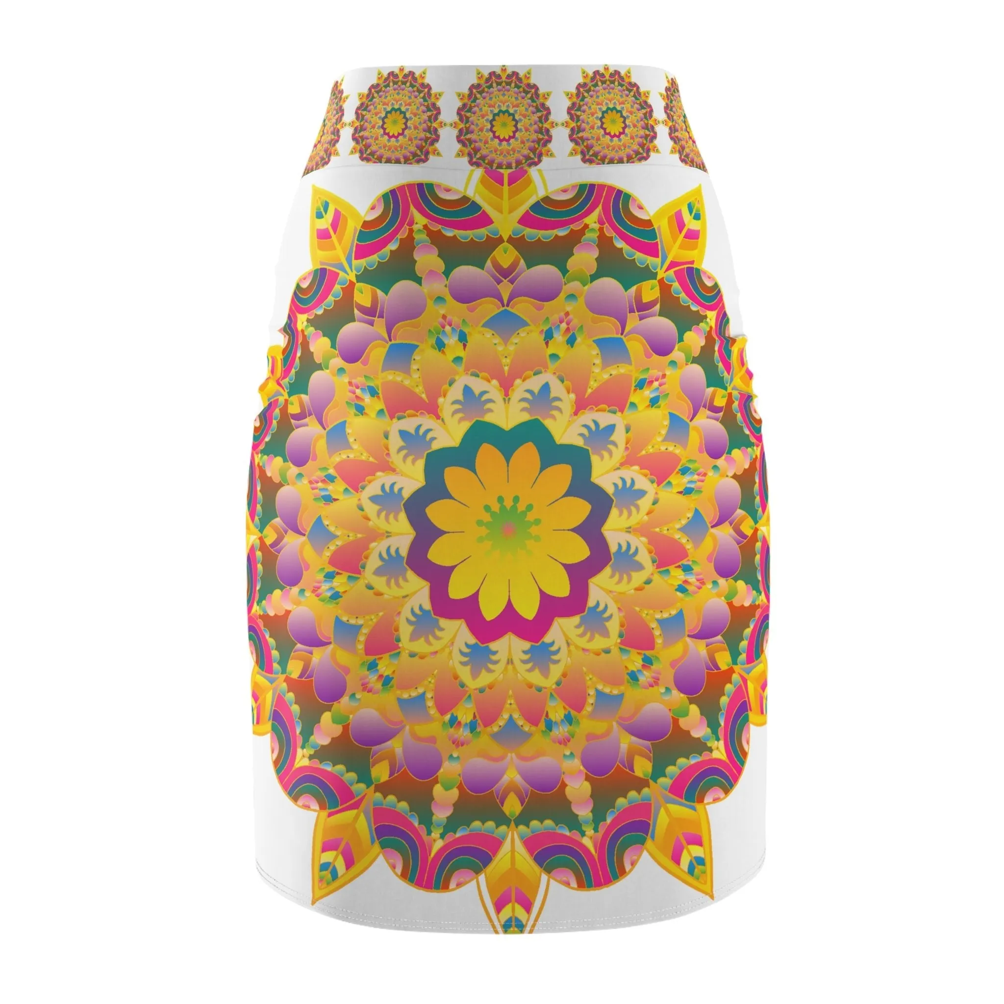 Light Purple Mandala Pencil Skirt