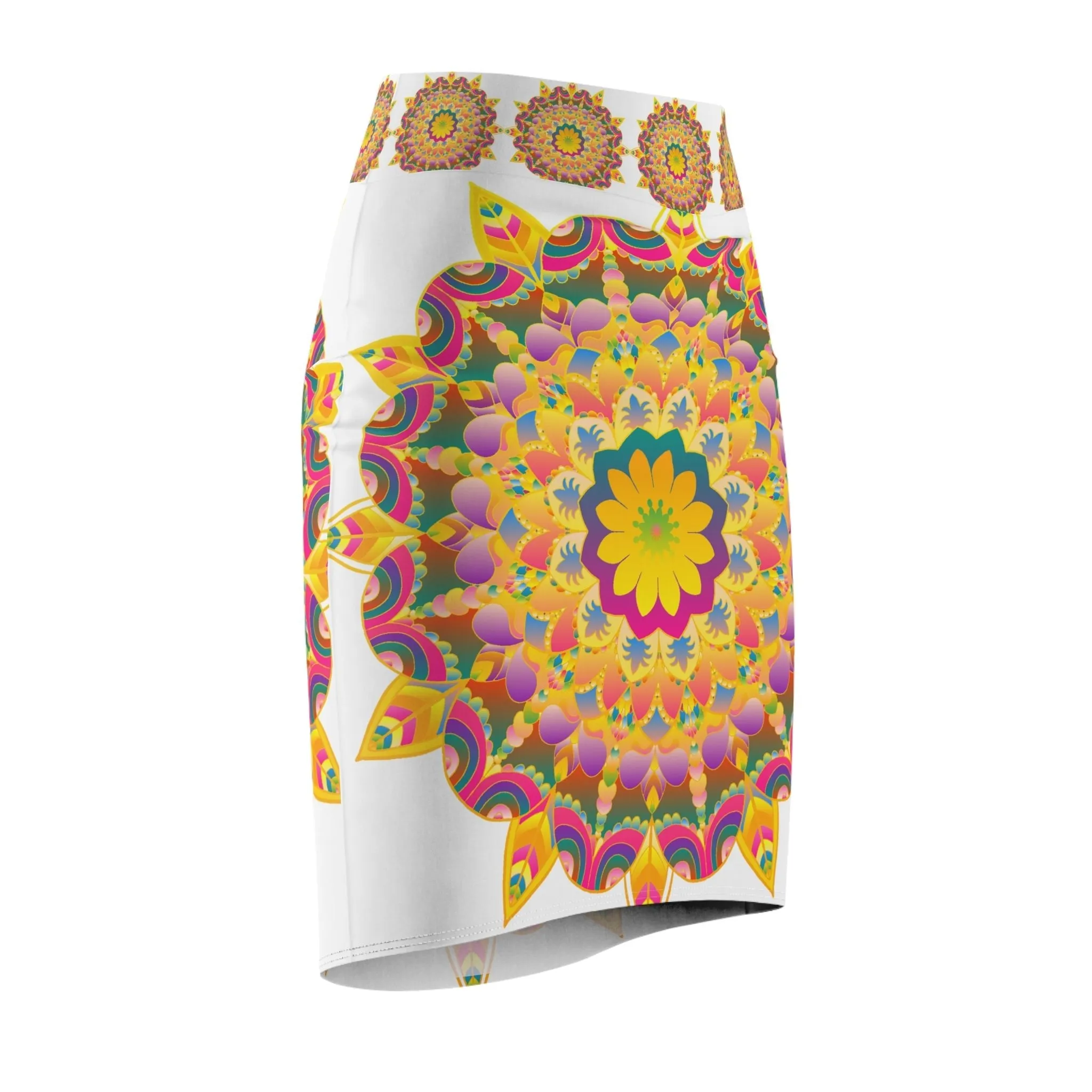 Light Purple Mandala Pencil Skirt