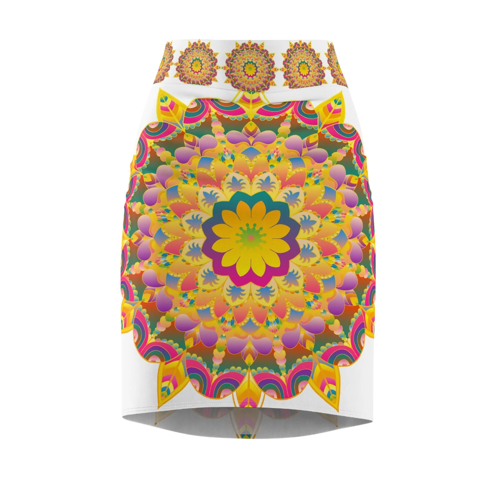 Light Purple Mandala Pencil Skirt