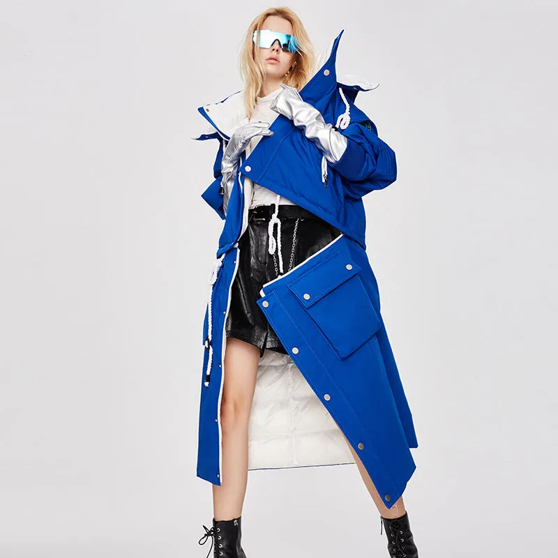 Long Winter Coats Womens Hooded Down Jacket