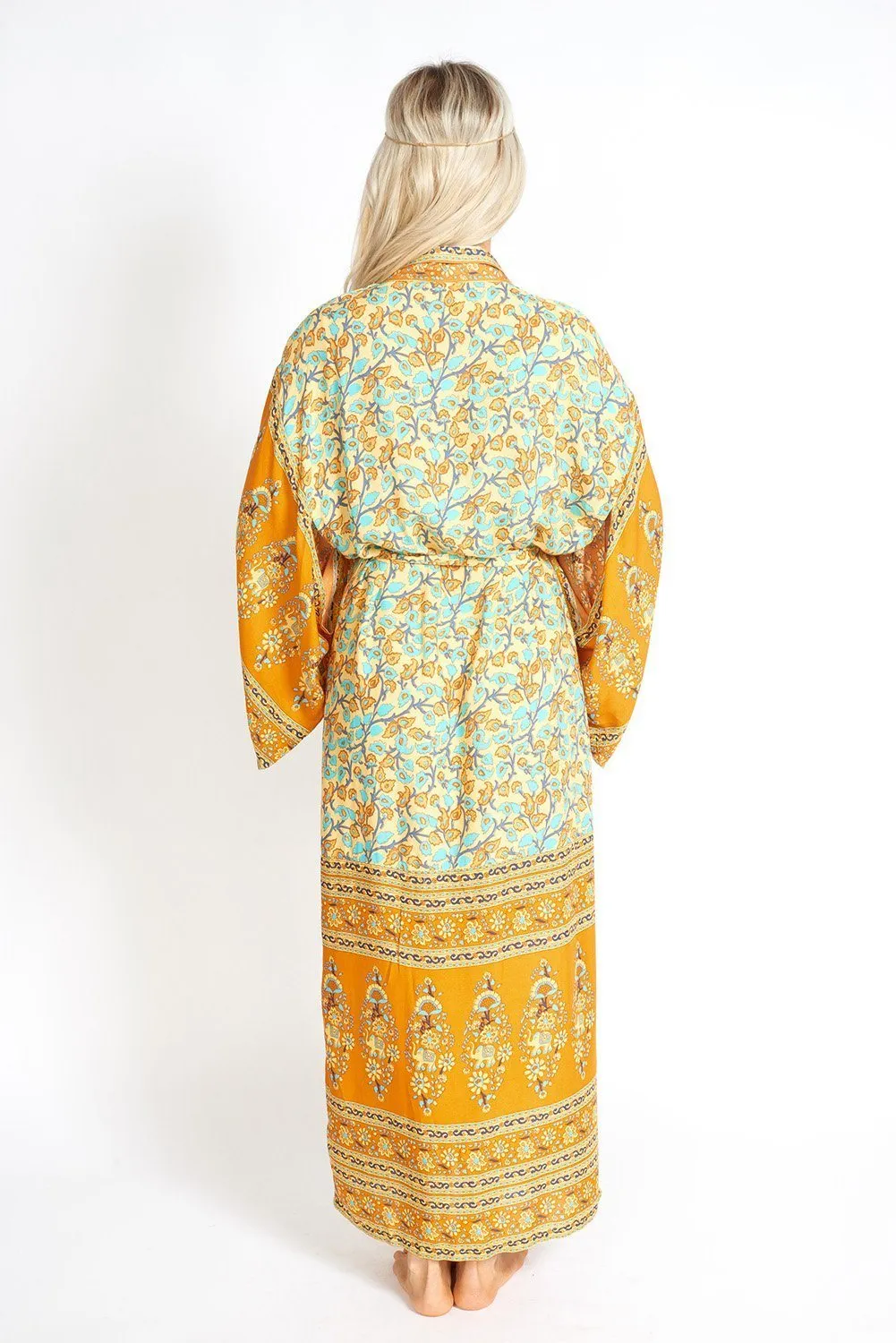 Mía Bohemian Floral Print Kimono Style Robe