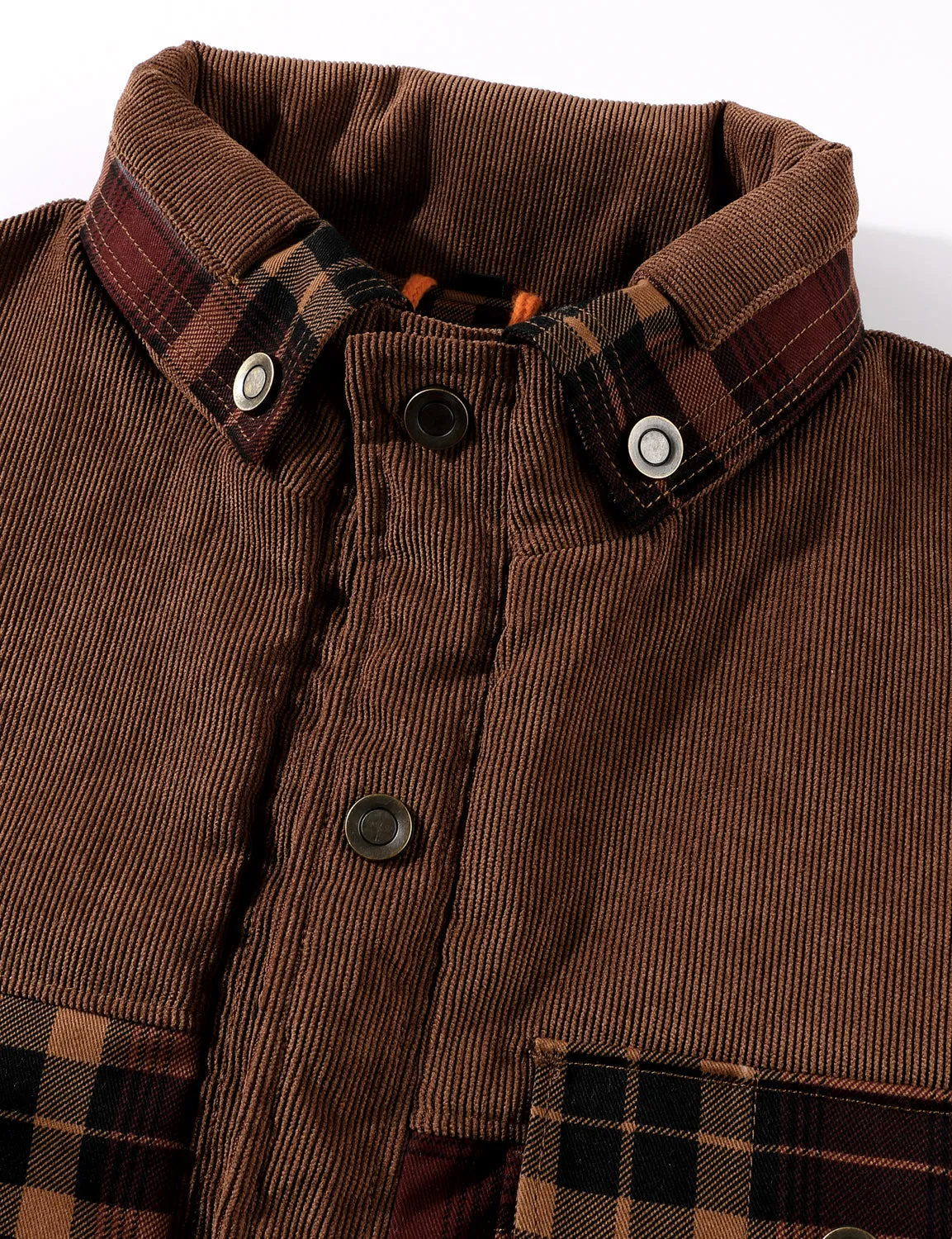 Men's Casual Plaid Flannel Fur Lined Button Up Long Sleeve Warm Shirt Jacket
