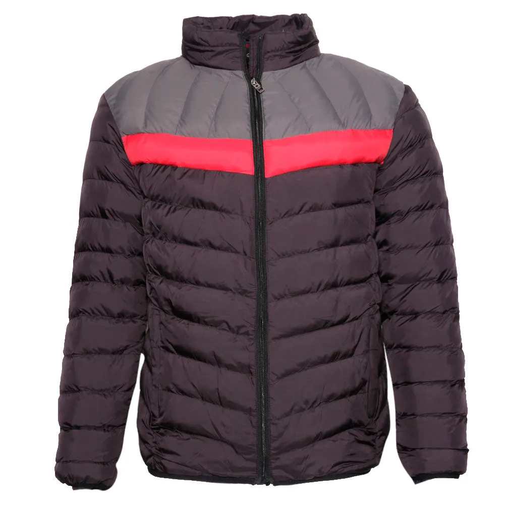 Mens Puffer Rain Jacket Removable Hood Zipper Retro Lightweight Slim Fit