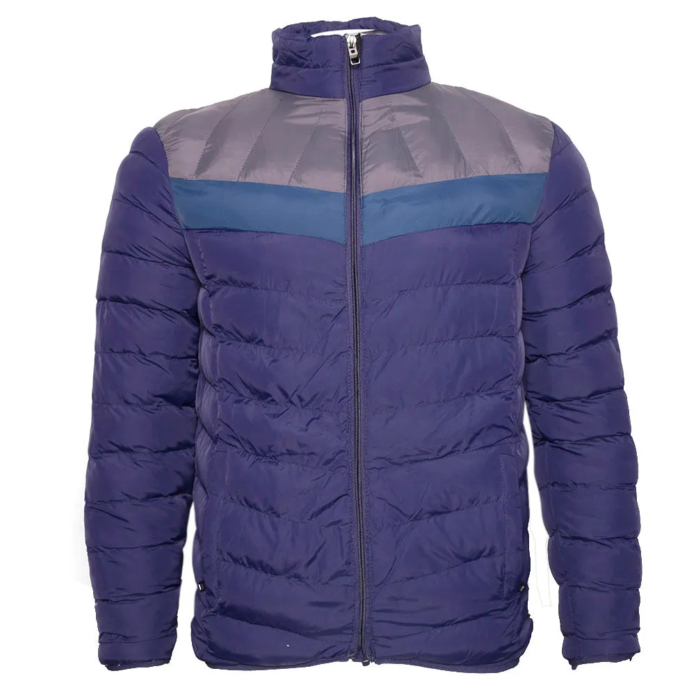 Mens Puffer Rain Jacket Removable Hood Zipper Retro Lightweight Slim Fit