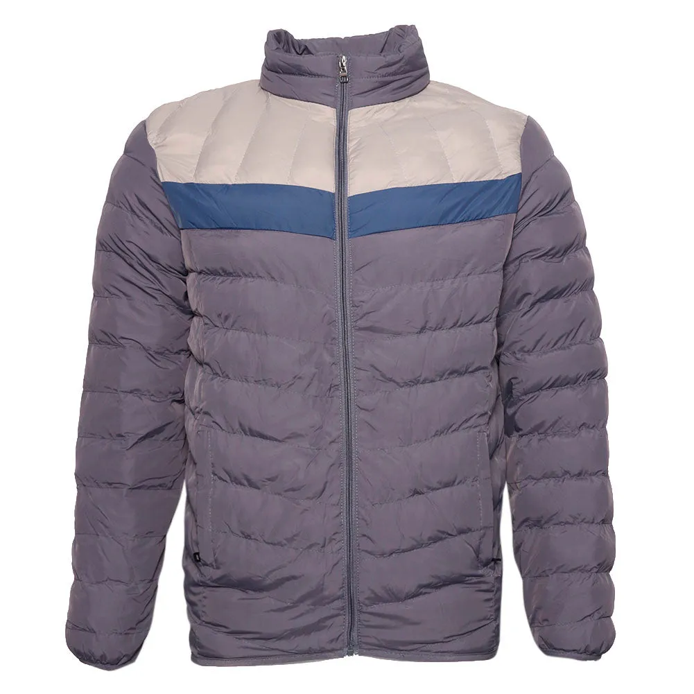 Mens Puffer Rain Jacket Removable Hood Zipper Retro Lightweight Slim Fit