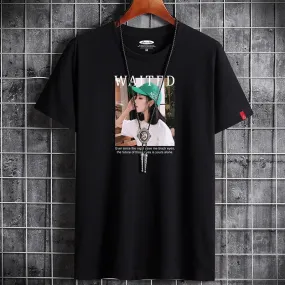 Men's Summer Cotton Anime T-Shirt - Harajuku Streetwear