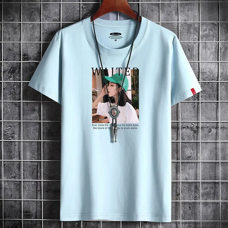 Men's Summer Cotton Anime T-Shirt - Harajuku Streetwear