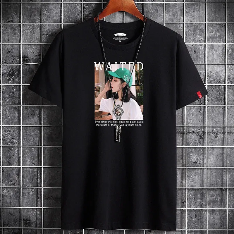 Men's Summer Cotton Anime T-Shirt - Harajuku Streetwear