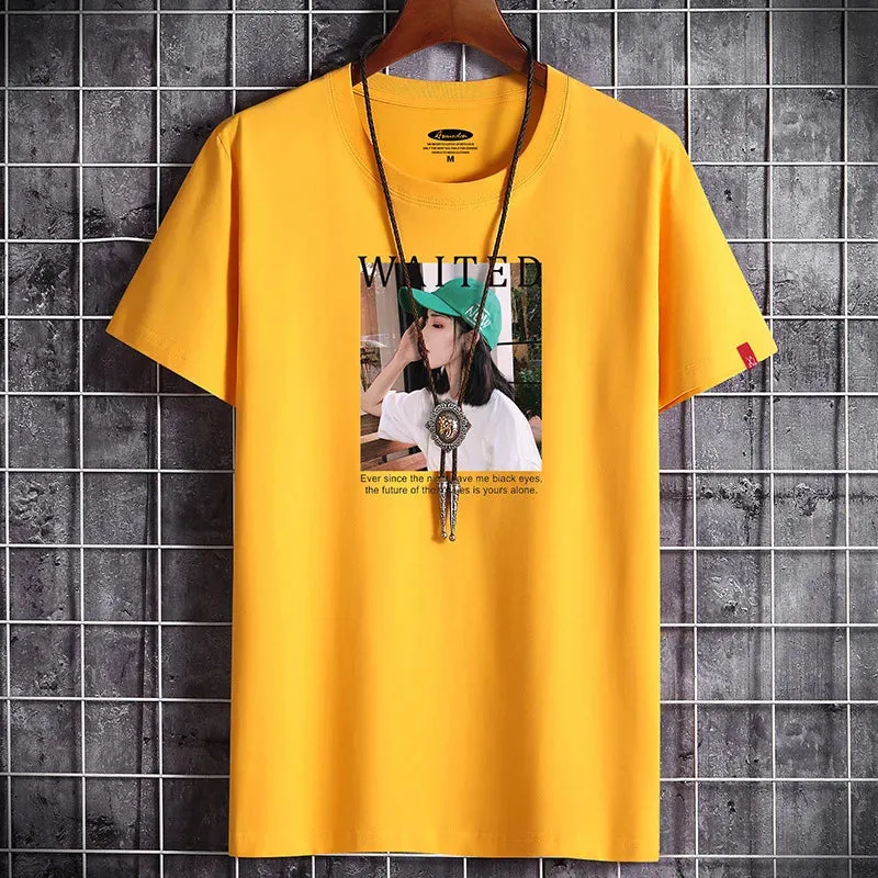 Men's Summer Cotton Anime T-Shirt - Harajuku Streetwear