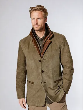 Men's Vintage Buckskin Leather Jacket
