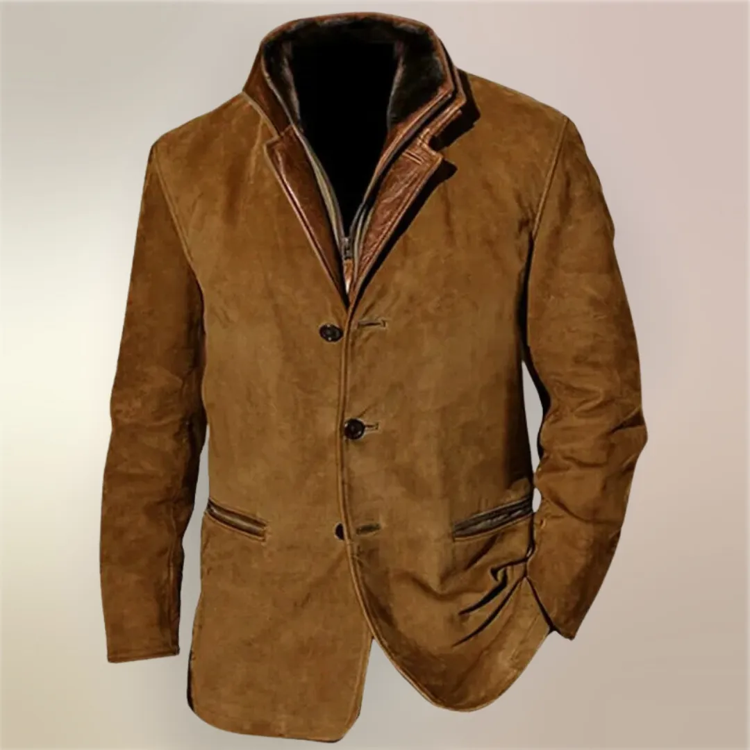 Men's Vintage Buckskin Leather Jacket
