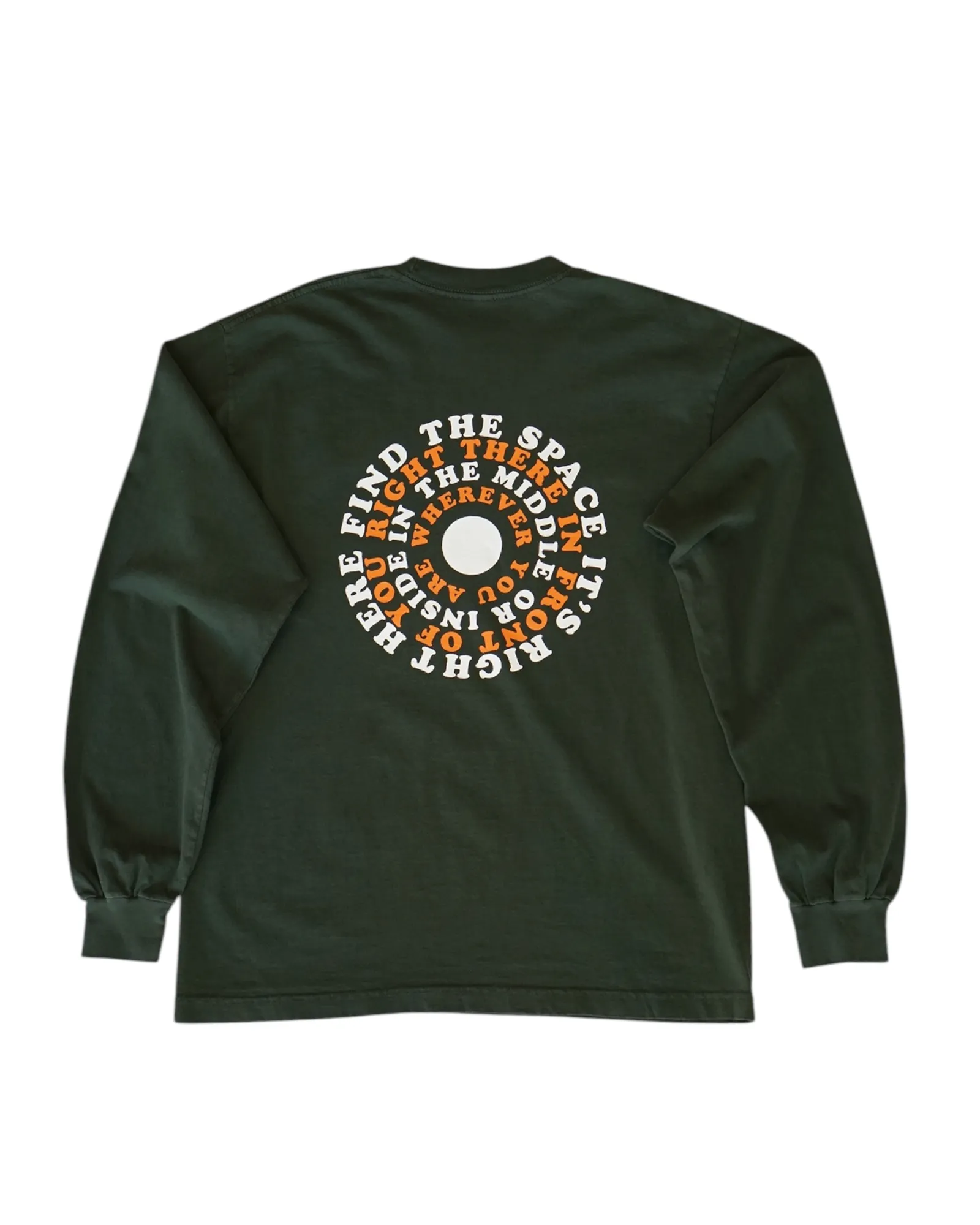 MIDFLD Right Here Long Sleeve Crewneck T-Shirt - Ivy Green