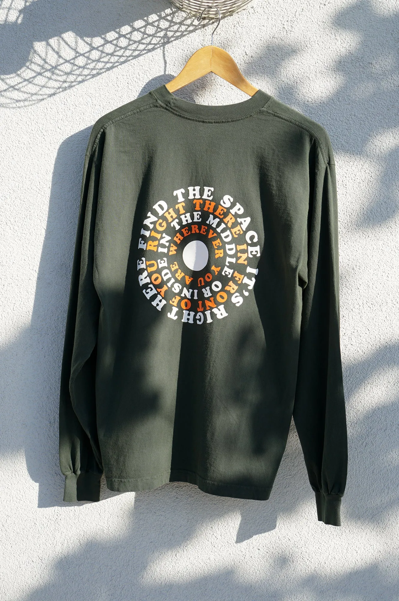 MIDFLD Right Here Long Sleeve Crewneck T-Shirt - Ivy Green