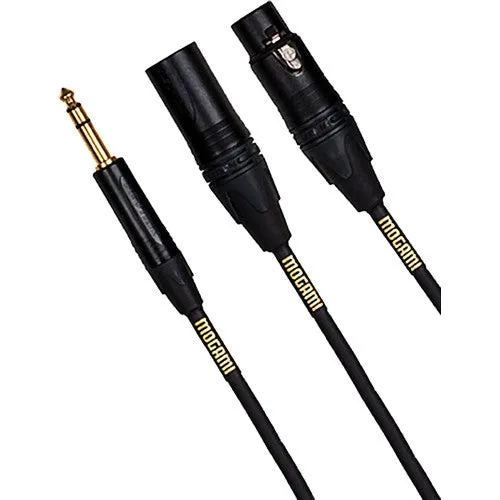 Mogami Gold Insert 1/4" TRS Male to XLR Male/Female Send/Return Cable (06')