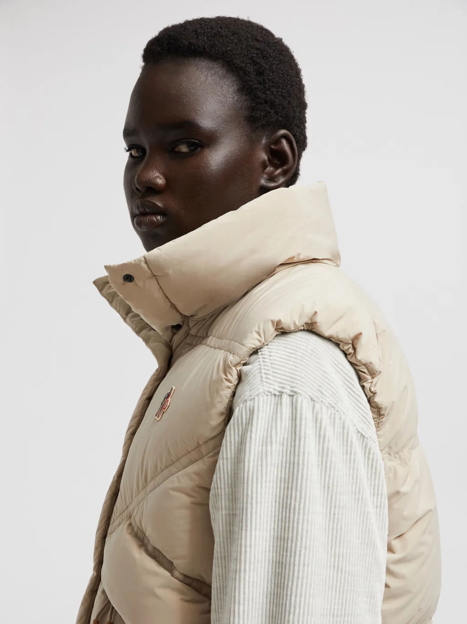 MONCLER GRENOBLE WOMEN Marolies Down Gilet Beige