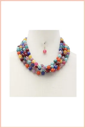Multi Layer Beaded Necklace