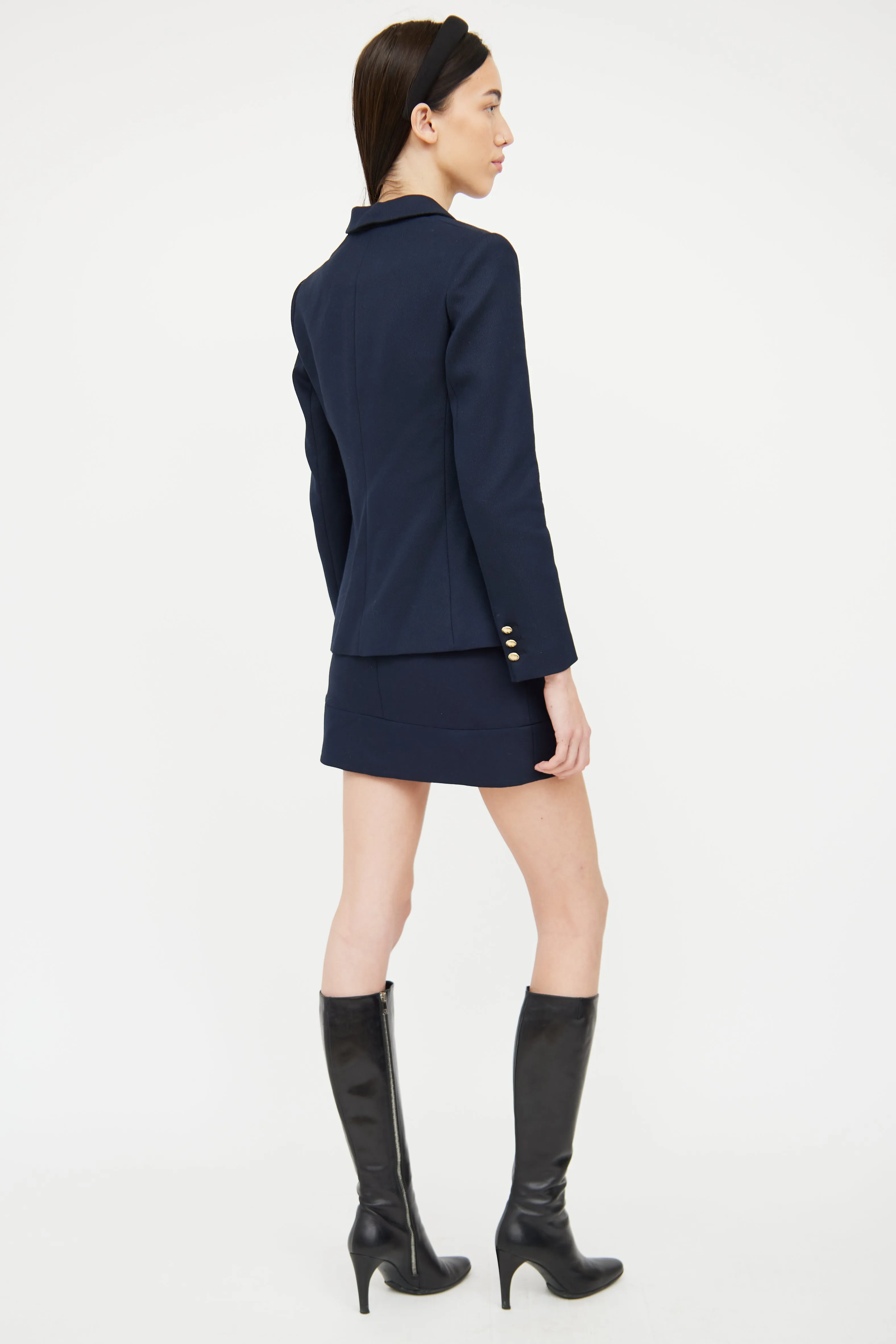 Navy Blazer & Skirt Co-Ord Set