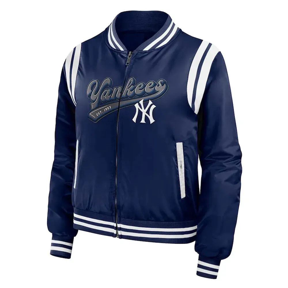 New York Yankees Navy Bomber Full-Zip Jacket