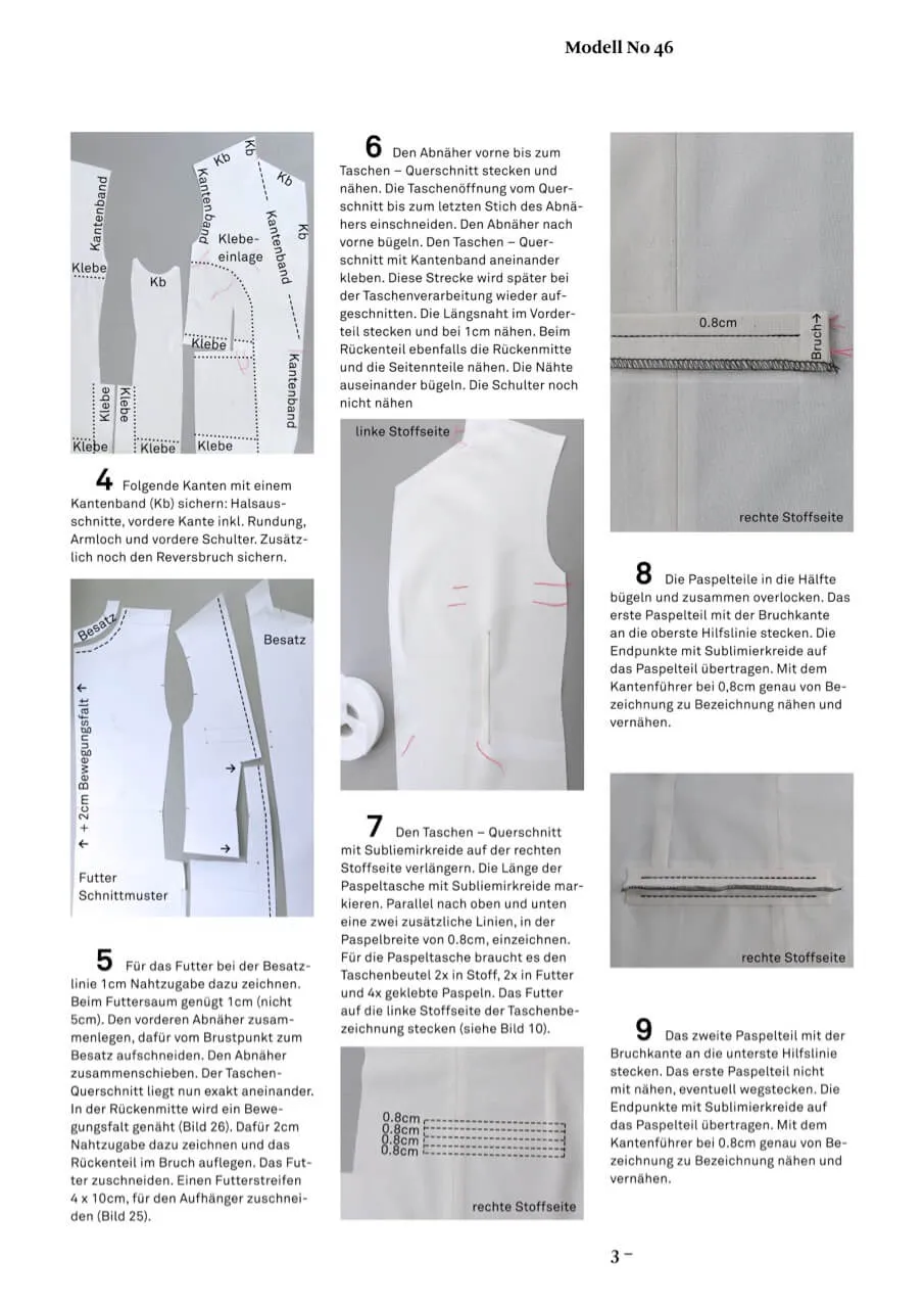 No46 Schnittmuster Longblazer