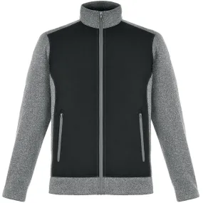 North End Men's Black Victory Hybrid Performance Fleece Jacket