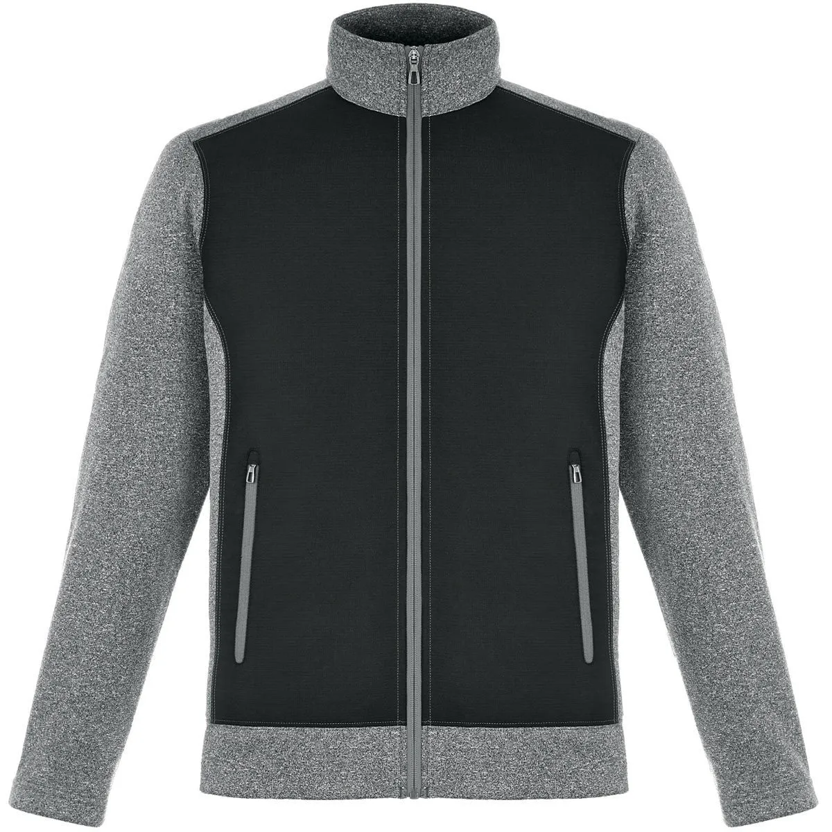 North End Men's Black Victory Hybrid Performance Fleece Jacket