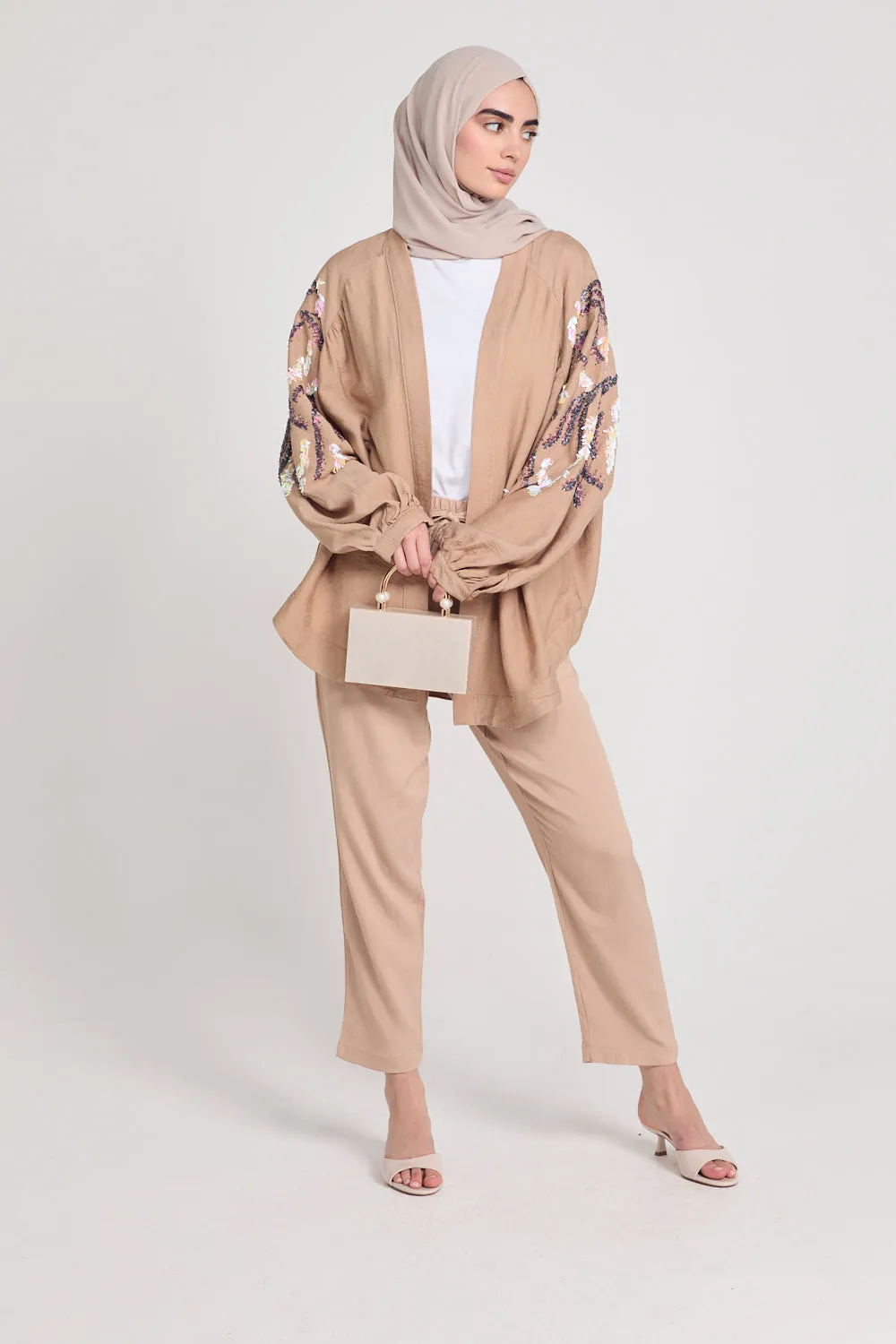 Nude Sequins Co Ord Set