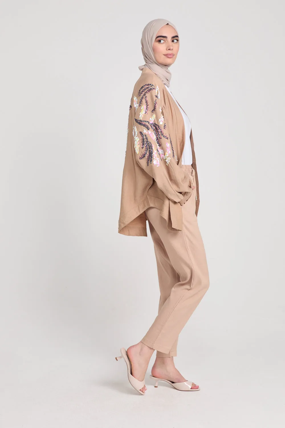 Nude Sequins Co Ord Set