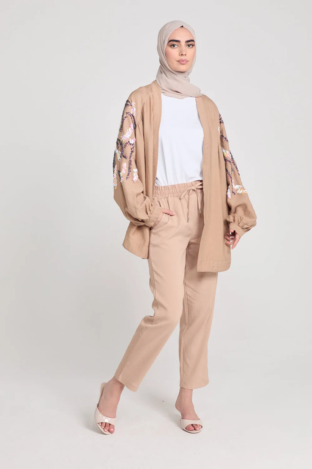 Nude Sequins Co Ord Set