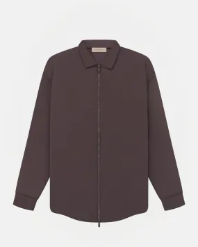 Nylon Filled Shirt in Plum