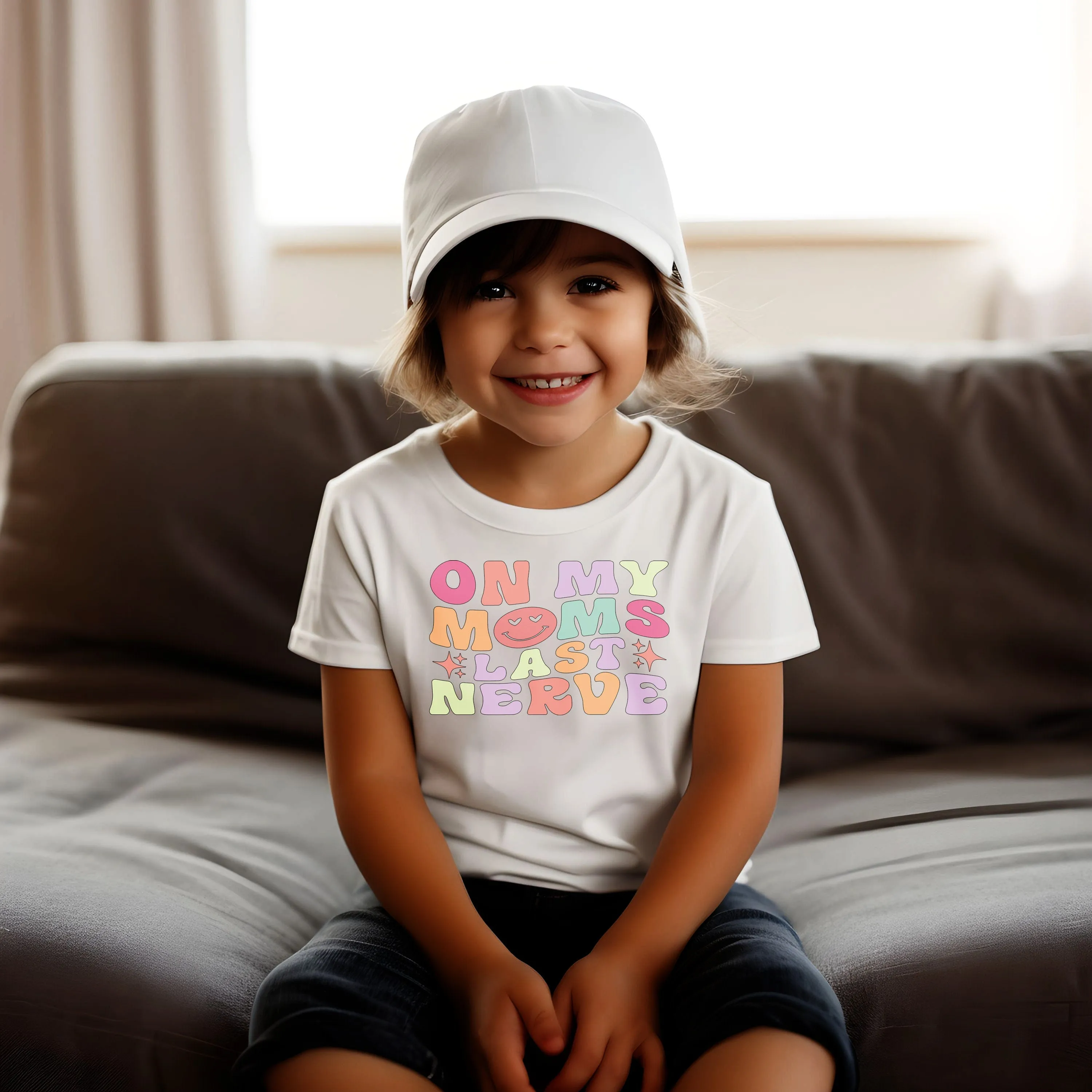 On my moms last nerve shirt Toddler shirt Girls funny retro shirt, Retro girls shirts