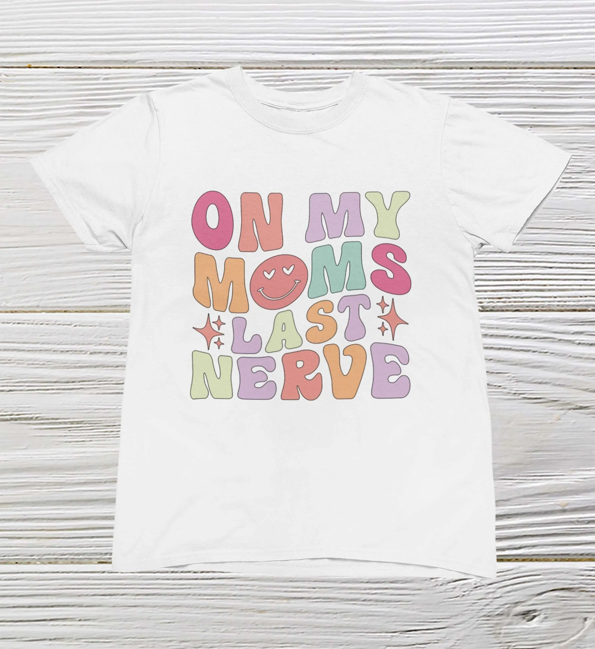 On my moms last nerve shirt Toddler shirt Girls funny retro shirt, Retro girls shirts