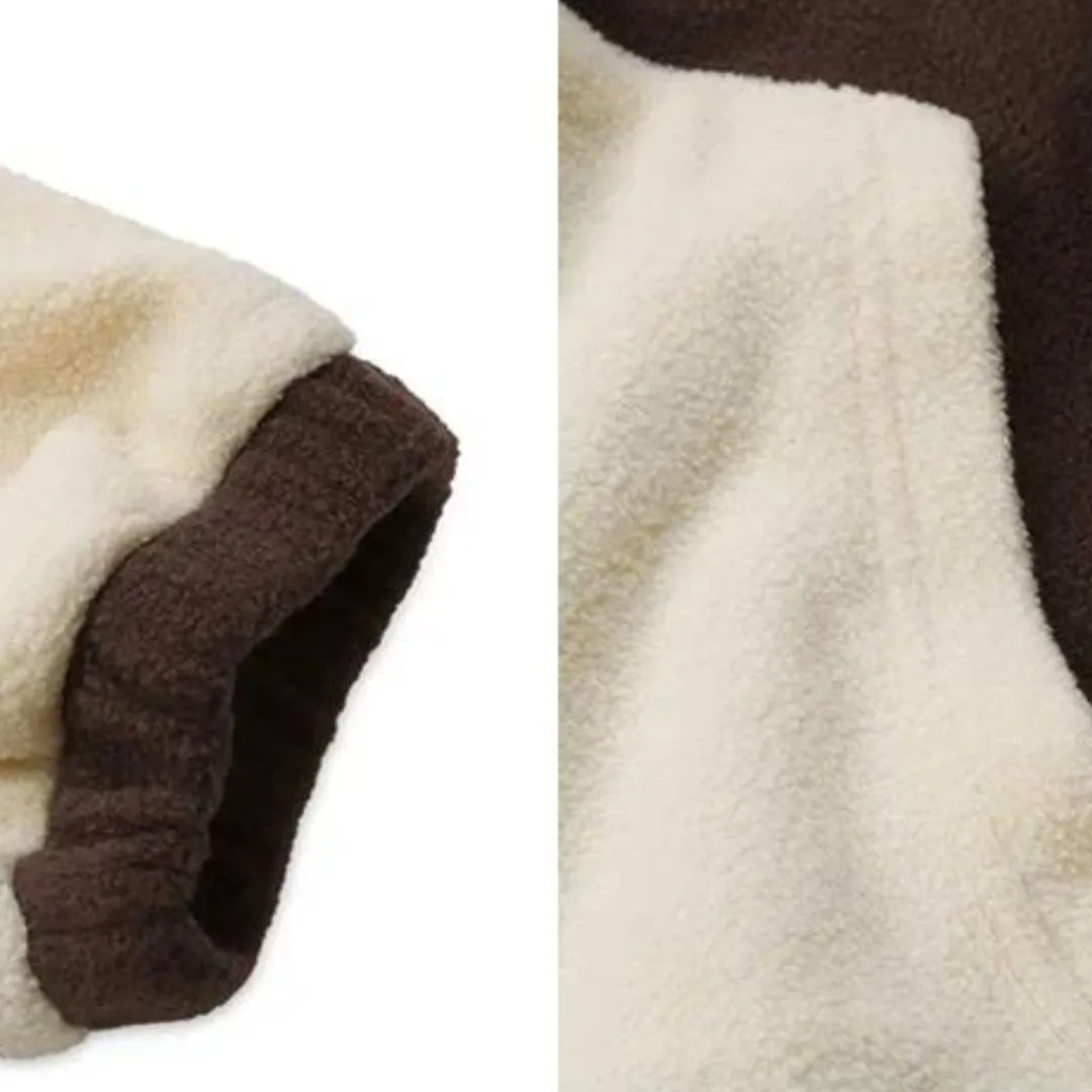 Oriana | Hooded Fleece Jacket for Women – Cozy Patchwork Design, Warm & Stylish Outerwear
