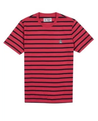 Original Penguin Breton Stripe T-Shirt - Cardinal Red
