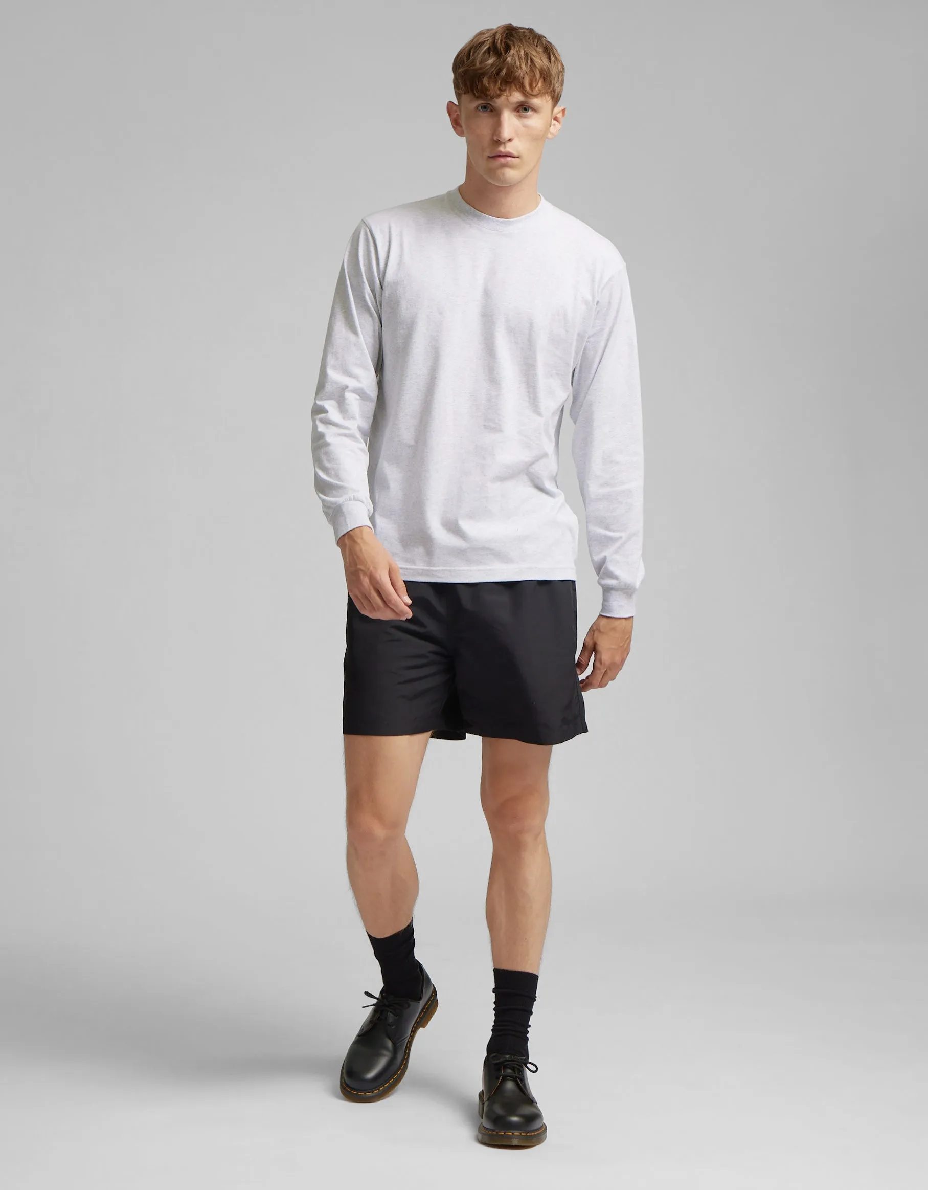 Oversized Organic LS T-shirt - Petrol Blue
