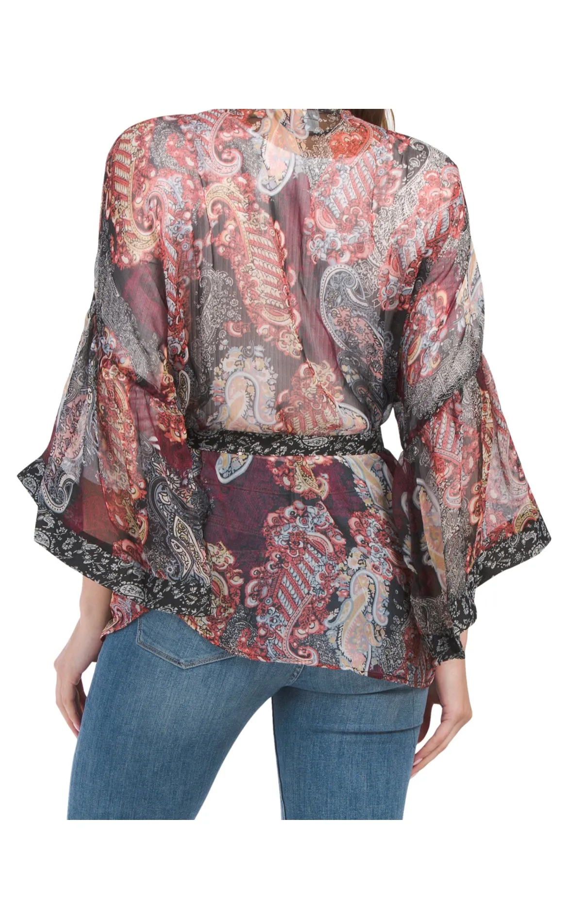 Paisley Belted Kimono
