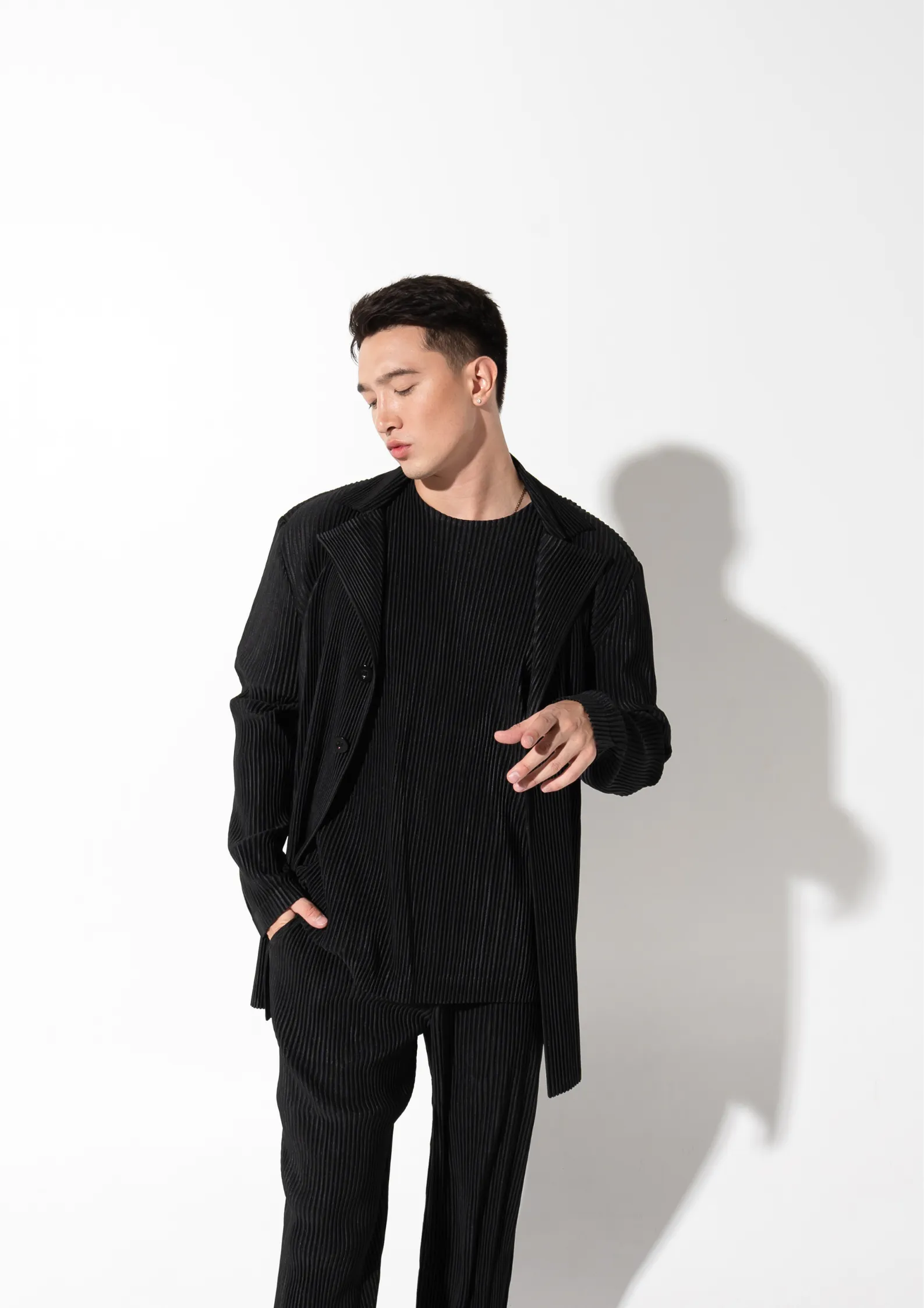Pleated Blazer
