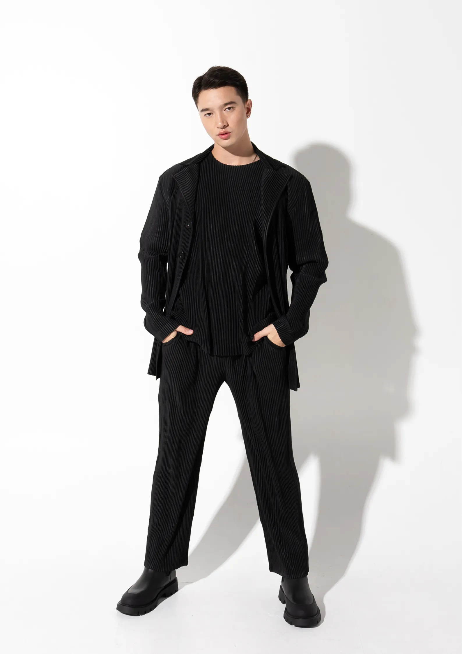 Pleated Blazer