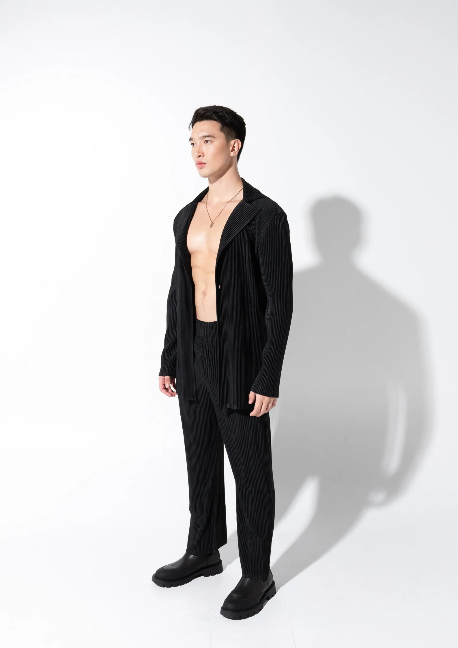 Pleated Blazer