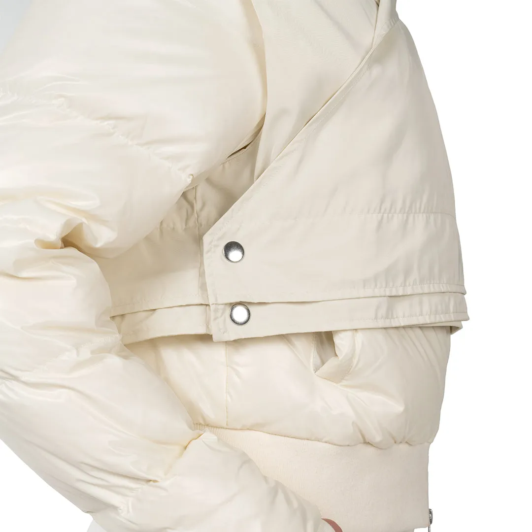 PUFFER JACKET WITH VEST - OFF WHITE