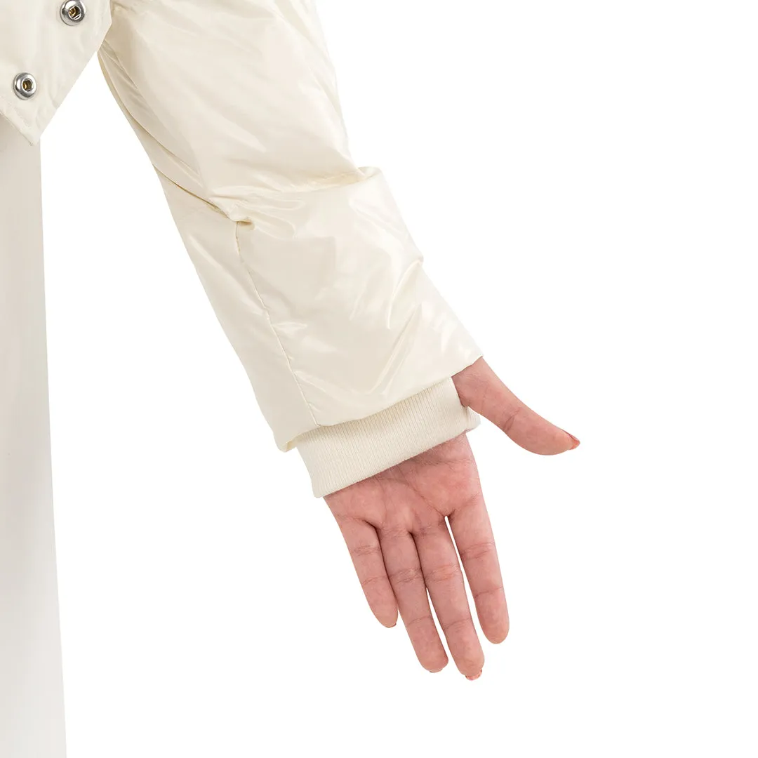 PUFFER JACKET WITH VEST - OFF WHITE