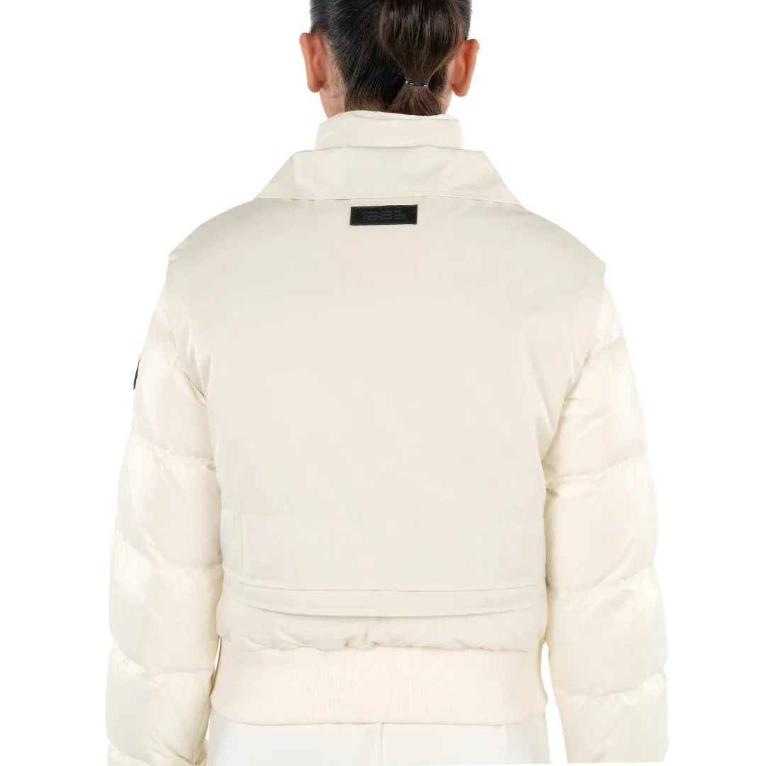 PUFFER JACKET WITH VEST - OFF WHITE