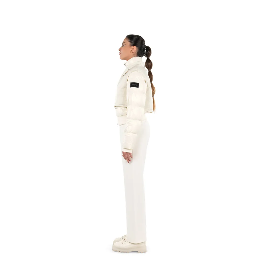 PUFFER JACKET WITH VEST - OFF WHITE